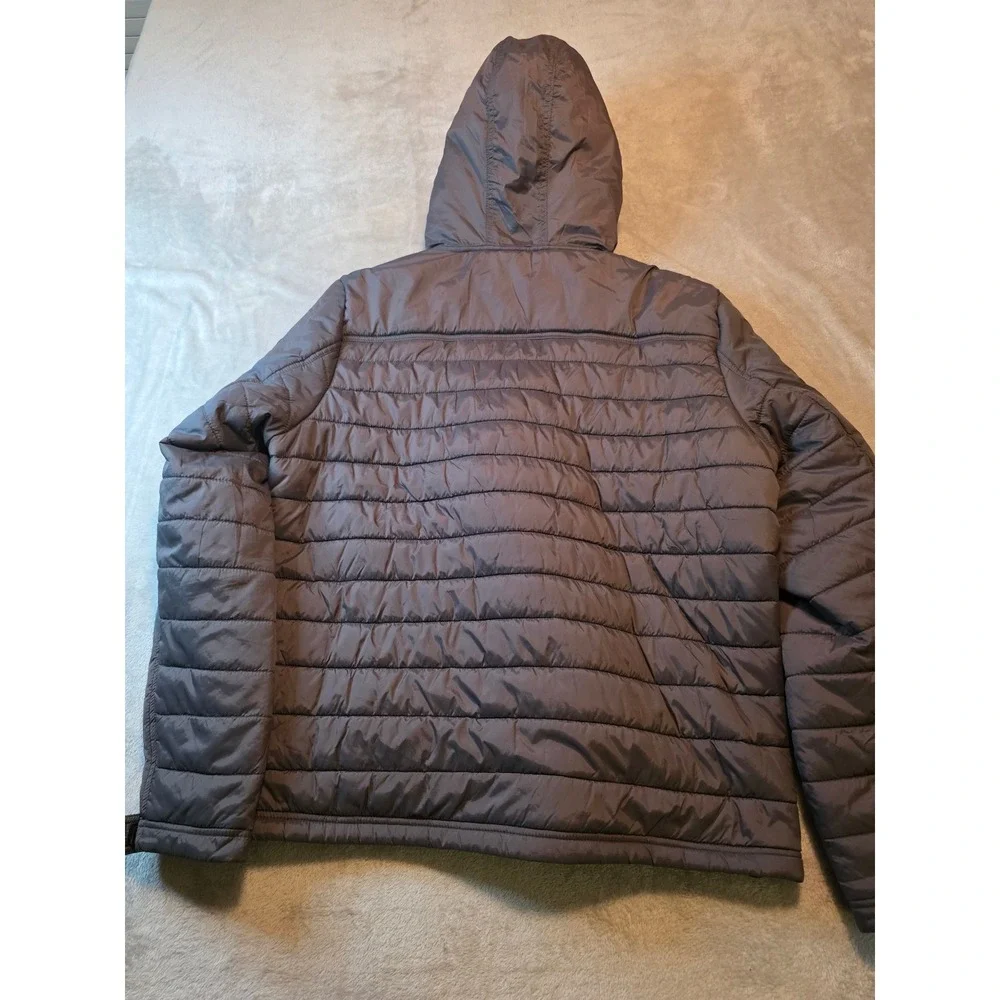 Gerry Special Edition Puffer Jacket Mens XL Gray Hooded Quilted Hiking Gorpcore